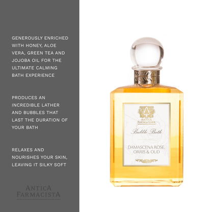 Antica Farmacista Damascena Rose Orris and Oud Bubble Bath, 15.8 Fl Oz
