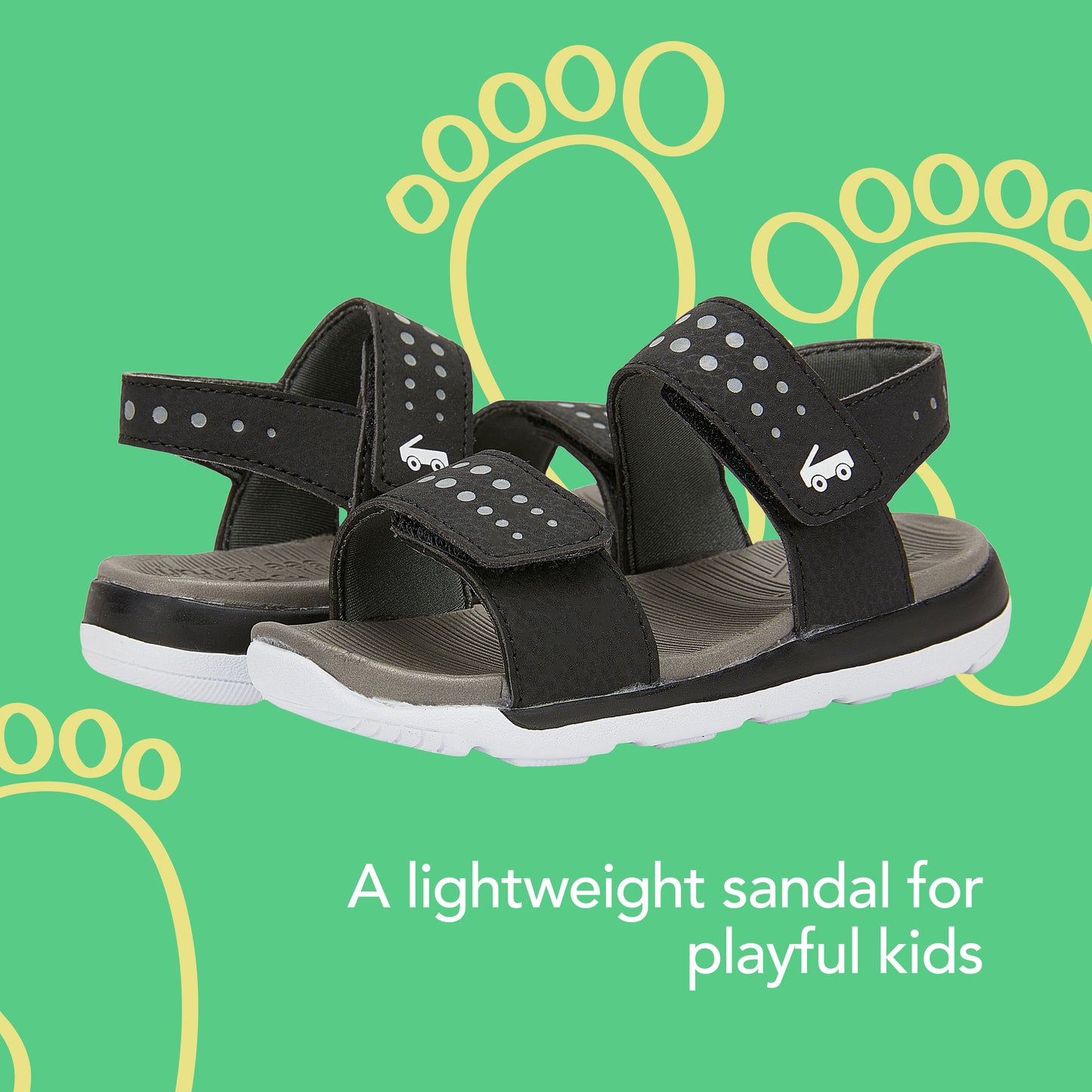 See Kai Run, Billie FlexiRun Water-Friendly Sandals for Kids, Black, 8 M US Toddler