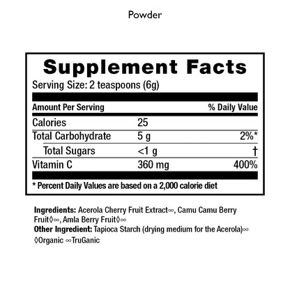 HealthForce SuperFoods Truly Natural Vitamin C - 180 g Powder