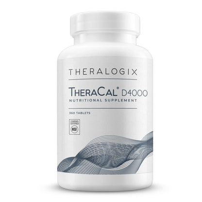 Theralogix TheraCal D4000 - Bone Health Support Supplement with Calcium, Magnesium, Vitamin D3, Vitamin K2 & Boron* - 90-Day Supply - NSF Certified - 360 Tablets