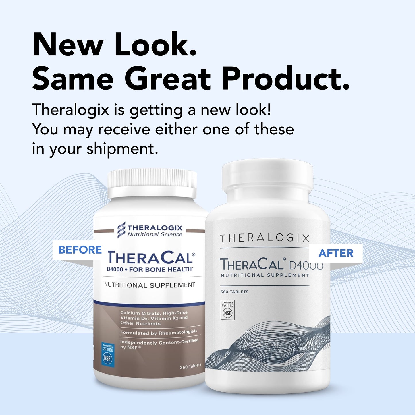 Theralogix TheraCal D4000 - Bone Health Support Supplement with Calcium, Magnesium, Vitamin D3, Vitamin K2 & Boron* - 90-Day Supply - NSF Certified - 360 Tablets