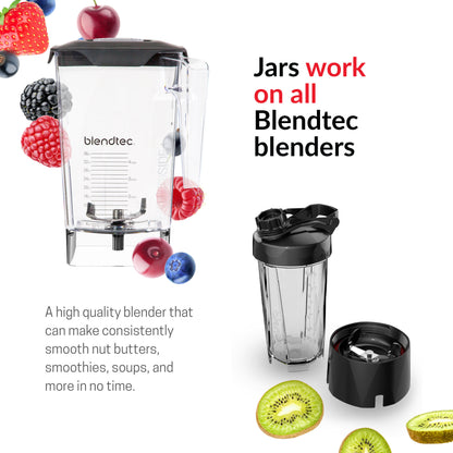 Blendtec Classic 575 Blender - WildSide+ Jar - Professional-Grade Power - Self-Cleaning - 4 Pre-programmed Cycles - 5-Speeds - Black, 90 oz