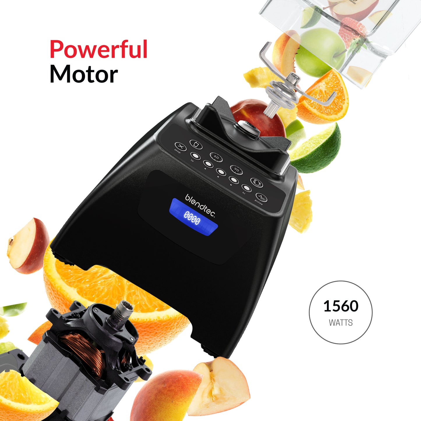 Blendtec Classic 575 Blender - WildSide+ Jar - Professional-Grade Power - Self-Cleaning - 4 Pre-programmed Cycles - 5-Speeds - Black, 90 oz