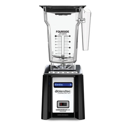 Blendtec Connoisseur 825, SpaceSaver, Commercial Blender, FourSide Jar, Vented Gripper Lid, Black