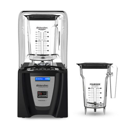 Blendtec Connoisseur 825 Professional Blender, FourSide and WildSide+ Jar BUNDLE, Blendtec Q Series Sound Enclosure, Industries Strongest Professional-Grade Power, 30 Pre-programmed Cycles