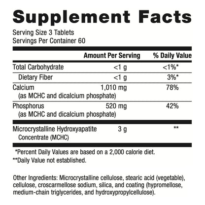 Metagenics Bone Builder Extra Strength Tablets with Calcium and Phosphorus to Help Maintain Healthy Bone Density - 60 Servings