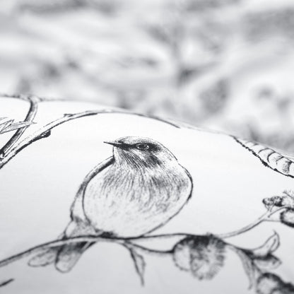 Chanasya 5-Piece Reversible Ultra Soft Brushed Microfiber Velvet Bedding Comforter Duvet Cover Set - Black White Hand Drawn Sketch Floral Botanical Print - (1 Duvet Cover & 4 Pillow Shams) - King Bed