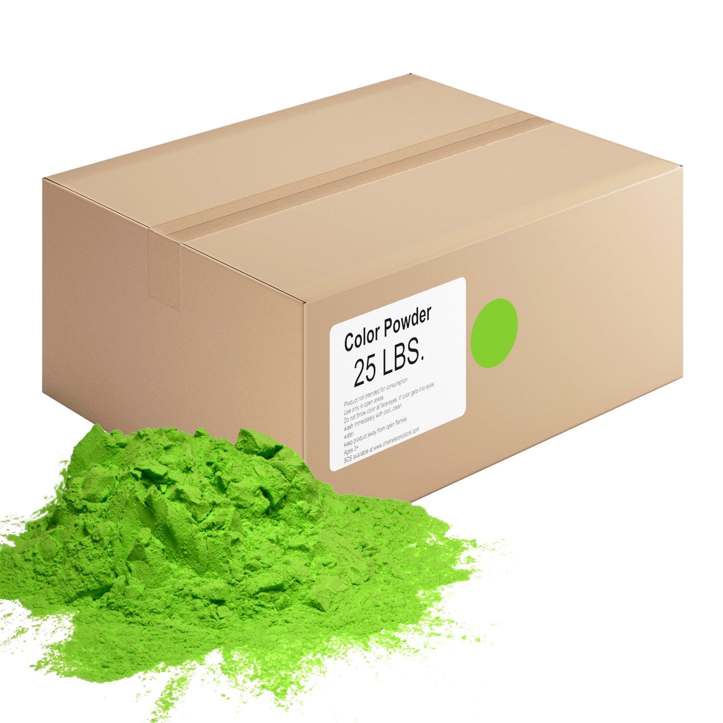 Chameleon Colors - Bulk Color Powder - Green Holi Colored Chalk - 25 Pounds