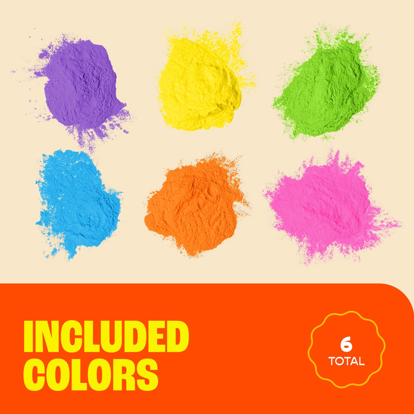 Chameleon Colors - 6 Colors of Holi Powder - 30 Pounds (5 Pounds per Bag) - Pack of 6