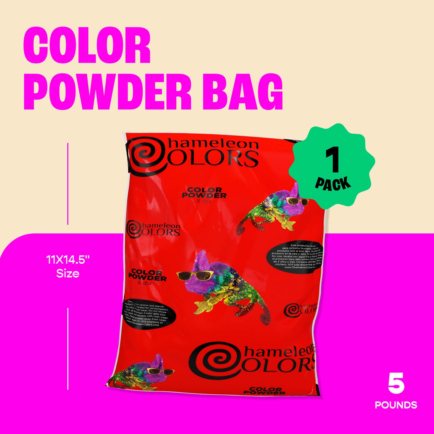 Chameleon Colors Color Powder, Red Color Powder, 5 Pounds