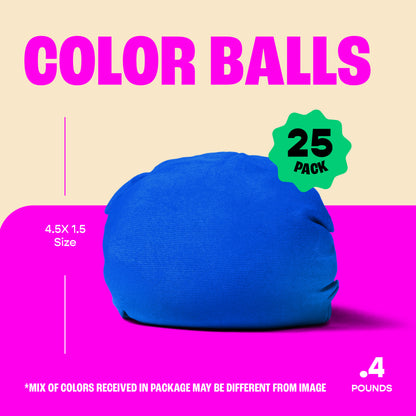 Chameleon Colors Color Balls, Multicolored Pre-filled and Refillable Color War Color Powder Balls, Pack of 25