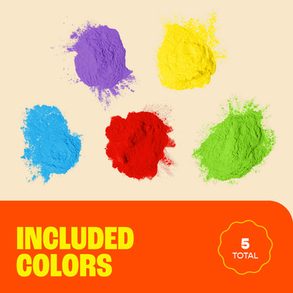 Chameleon Colors Jumbo Color Balls, Multicolored Pre-Filled and Refillable Color War Color Powder Balls, Pack of 5