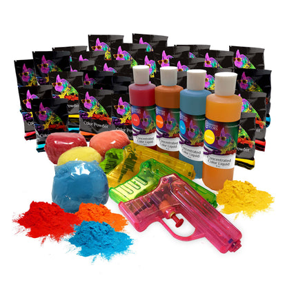 Chameleon Colors - Holi Color Powder Party Box - 36-Piece Color Party Kit