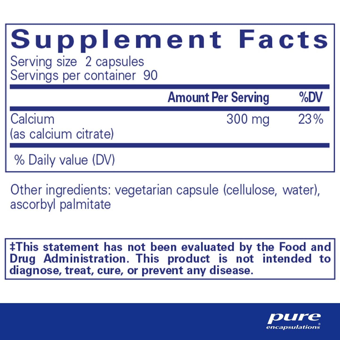 Pure Encapsulations Calcium (Citrate) | Supplement for Bones and Teeth, Colon Health, and Cardiovascular Support* | 180 counts