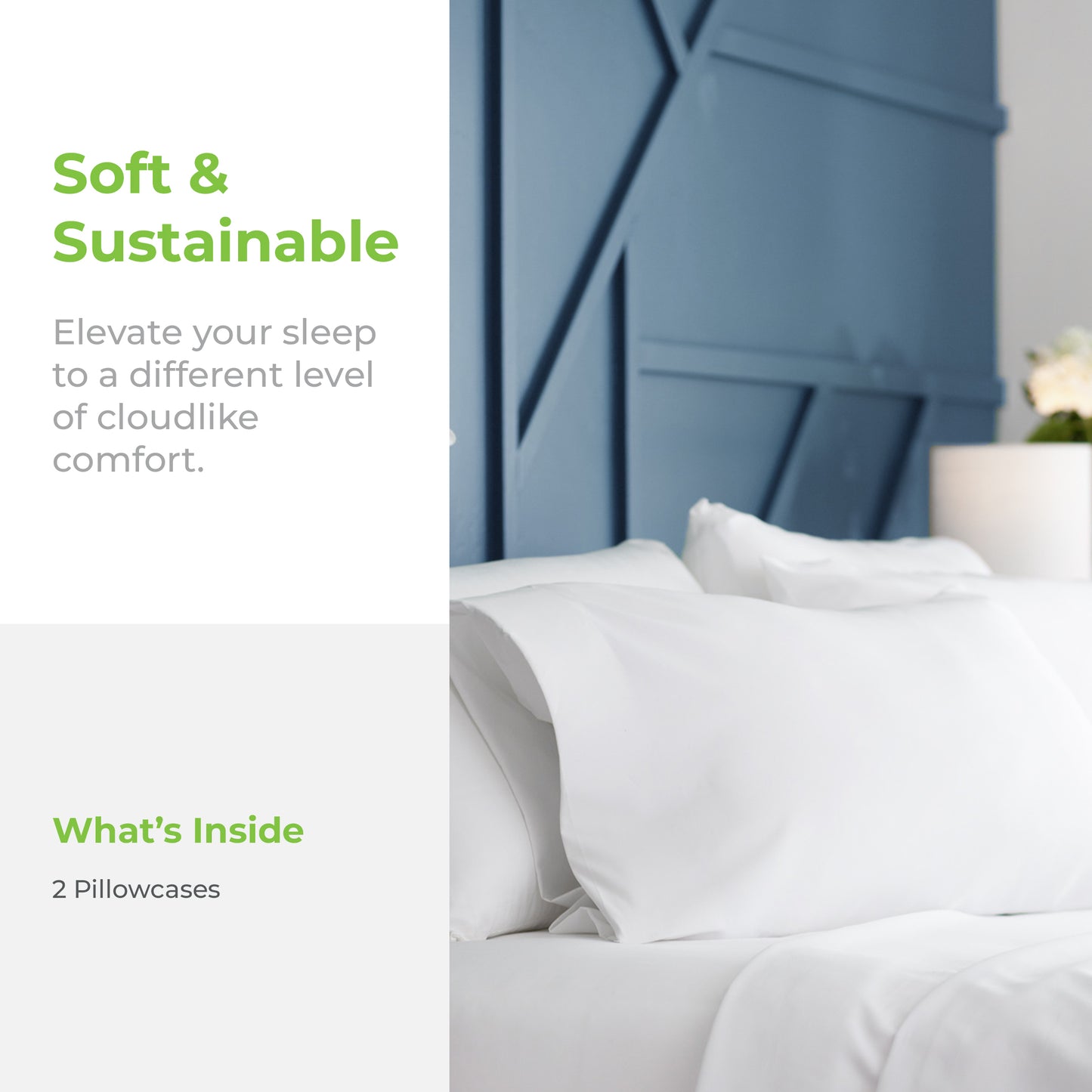 Cariloha Classic Bamboo Pillowcase Set - Enhanced Relaxation and Sleep - King - White
