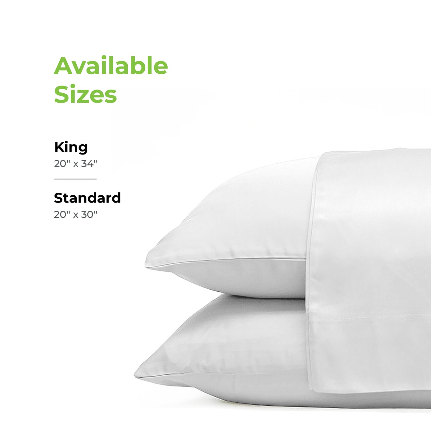 Cariloha Classic Bamboo Pillowcase Set - Enhanced Relaxation and Sleep - King - White