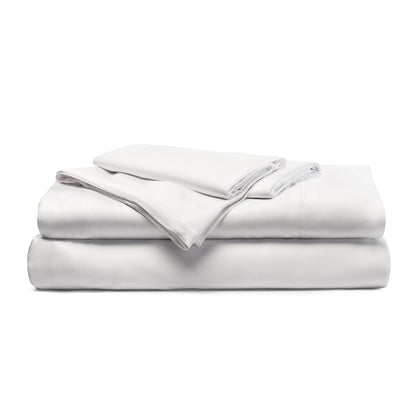 Cariloha Resort Bamboo 4-Piece Bed Sheet Set - Cooling, Odor-Resistant, Eco-Friendly, Hypoallergenic, Soft and Durable - Flat and Fitted Sheets and Two Pillowcases - Queen - White