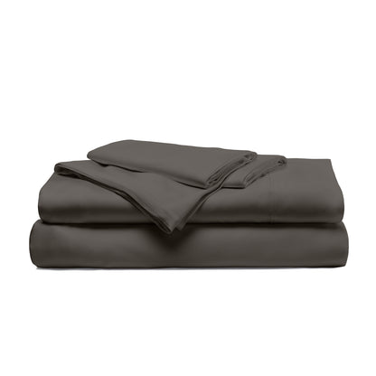 Cariloha Resort Bamboo 4-Piece Bed Sheet Set - Cooling, Odor-Resistant, Eco-Friendly, Hypoallergenic, Soft and Durable - Flat and Fitted Sheets and Two Pillowcases - King - Onyx