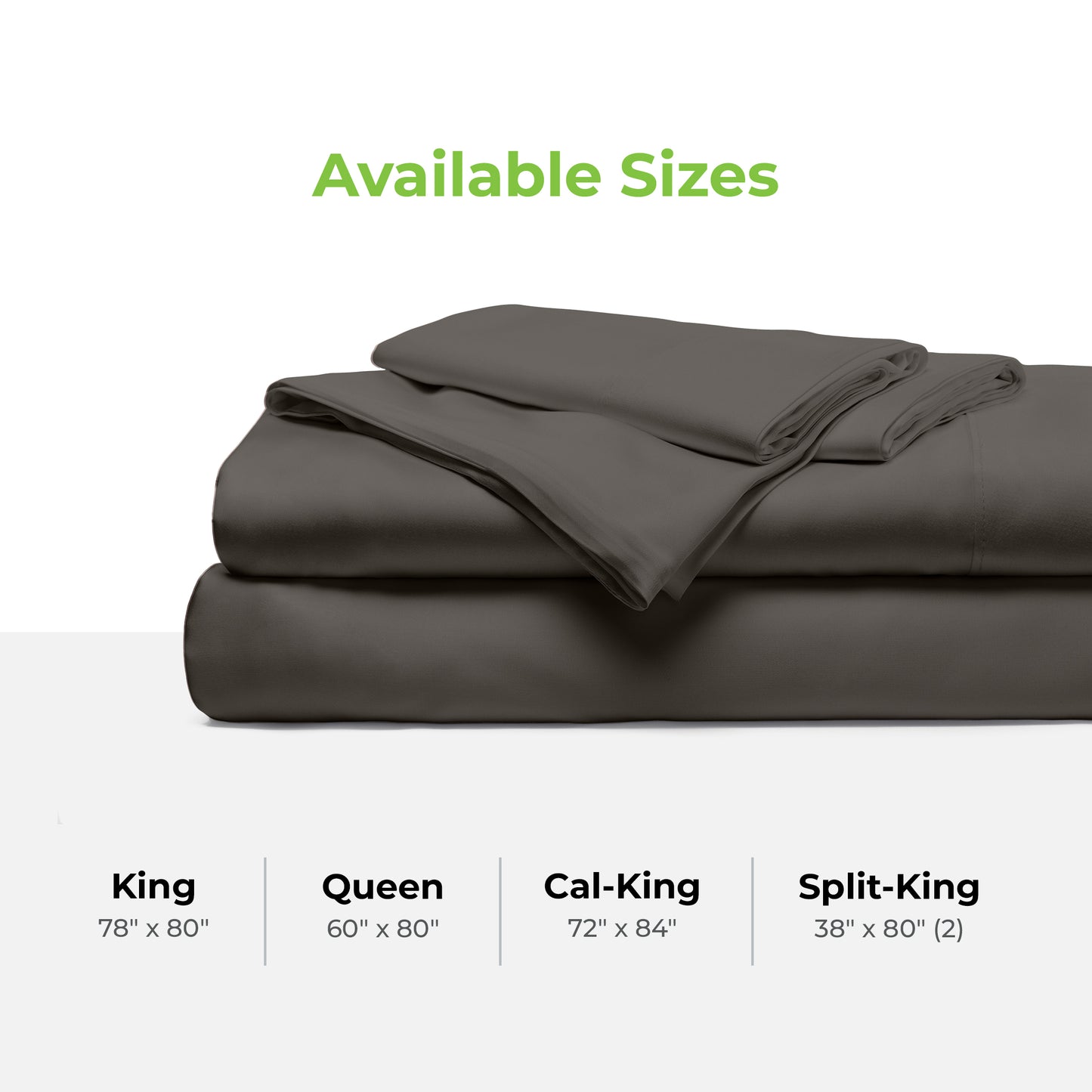 Cariloha Resort Bamboo 4-Piece Bed Sheet Set - Cooling, Odor-Resistant, Eco-Friendly, Hypoallergenic, Soft and Durable - Flat and Fitted Sheets and Two Pillowcases - California King - Onyx