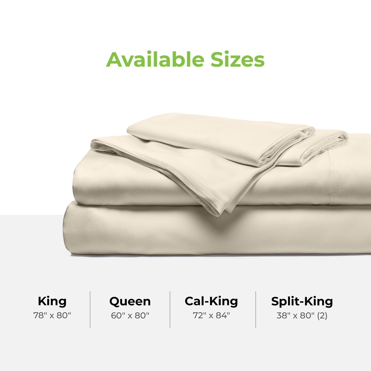 Cariloha Resort Bamboo 4-Piece Bed Sheet Set - Cooling, Odor-Resistant, Eco-Friendly, Hypoallergenic, Soft and Durable - Flat and Fitted Sheets and Two Pillowcases - Queen - Coconut Milk