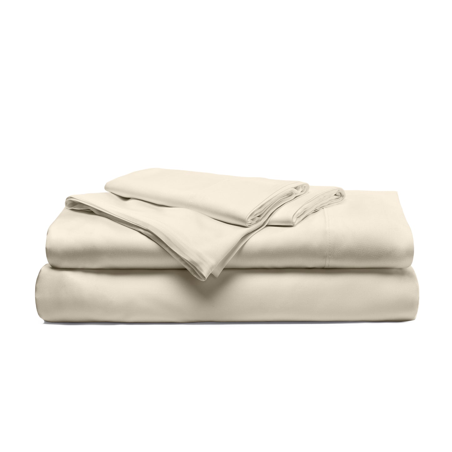 Cariloha Resort Bamboo 4-Piece Bed Sheet Set - Cooling, Odor-Resistant, Eco-Friendly, Hypoallergenic, Soft and Durable - Flat and Fitted Sheets and Two Pillowcases - King - Coconut Milk