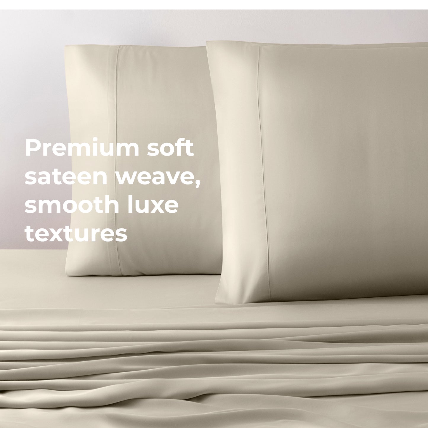 Cariloha Resort Bamboo 4-Piece Bed Sheet Set - Cooling, Odor-Resistant, Eco-Friendly, Hypoallergenic, Soft and Durable - Flat and Fitted Sheets and Two Pillowcases - King - Coconut Milk