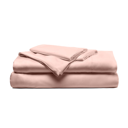 Cariloha Resort Bamboo 4-Piece Bed Sheet Set - Cooling, Odor-Resistant, Eco-Friendly, Hypoallergenic, Soft and Durable - Flat and Fitted Sheets and Two Pillowcases - Queen - Blush