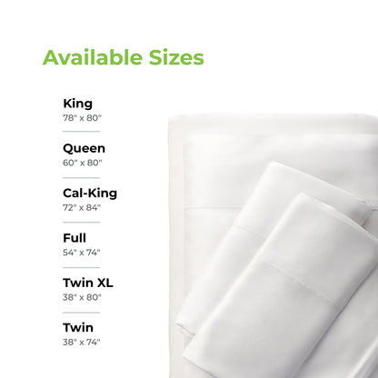Cariloha Classic Bamboo-Viscose 4-Piece Bed Sheet Set - Cooling and Comfortable for Rest and Relaxation - Flat and Fitted Sheet and Two Pillowcases - Queen - Sage