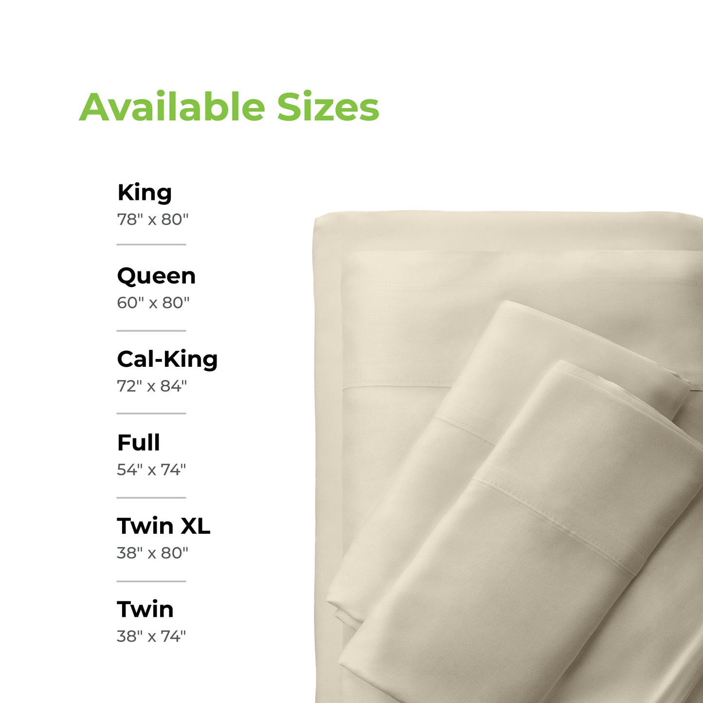 Cariloha Classic Bamboo 4-Piece Bed Sheet Set - Cooling and Comfortable for Rest and Relaxation - Flat and Fitted Sheet and Two Pillowcases - Queen - Ivory