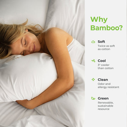 Cariloha Classic Bamboo 4-Piece Bed Sheet Set - Cooling and Comfortable for Rest and Relaxation - Flat and Fitted Sheet and Two Pillowcases - Full - Tahitian Breeze