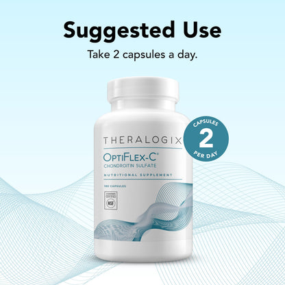 Theralogix OptiFlex-C Chondroitin Sulfate - 90-Day Supply - Chondroitin Capsules - Support Healthy Joint Function and Mobility - Joint Support Supplement for Women & Men - NSF Certified - 180 Capsules