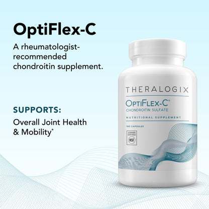 Theralogix OptiFlex-C Chondroitin Sulfate - 90-Day Supply - Chondroitin Capsules - Support Healthy Joint Function and Mobility - Joint Support Supplement for Women & Men - NSF Certified - 180 Capsules