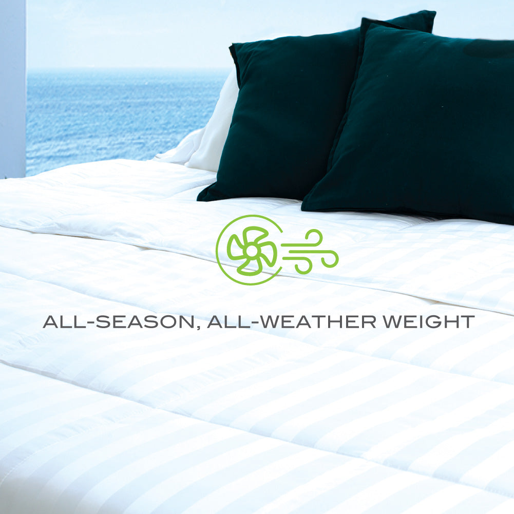 Cariloha All-Season, Organic Bamboo Duvet Comforter - Viscose-from-Bamboo Interior and Exterior - Comfortable, All-Weather Weight - 96" x 92" - Queen