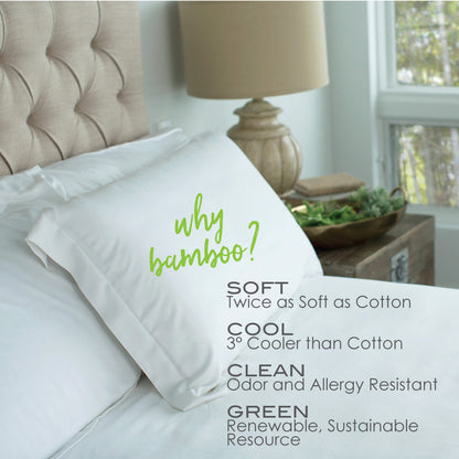 Cariloha Gel Pillow - Memory Foam Pillow with Cooling Gel and Washable Bamboo-Viscose Cover - White - King