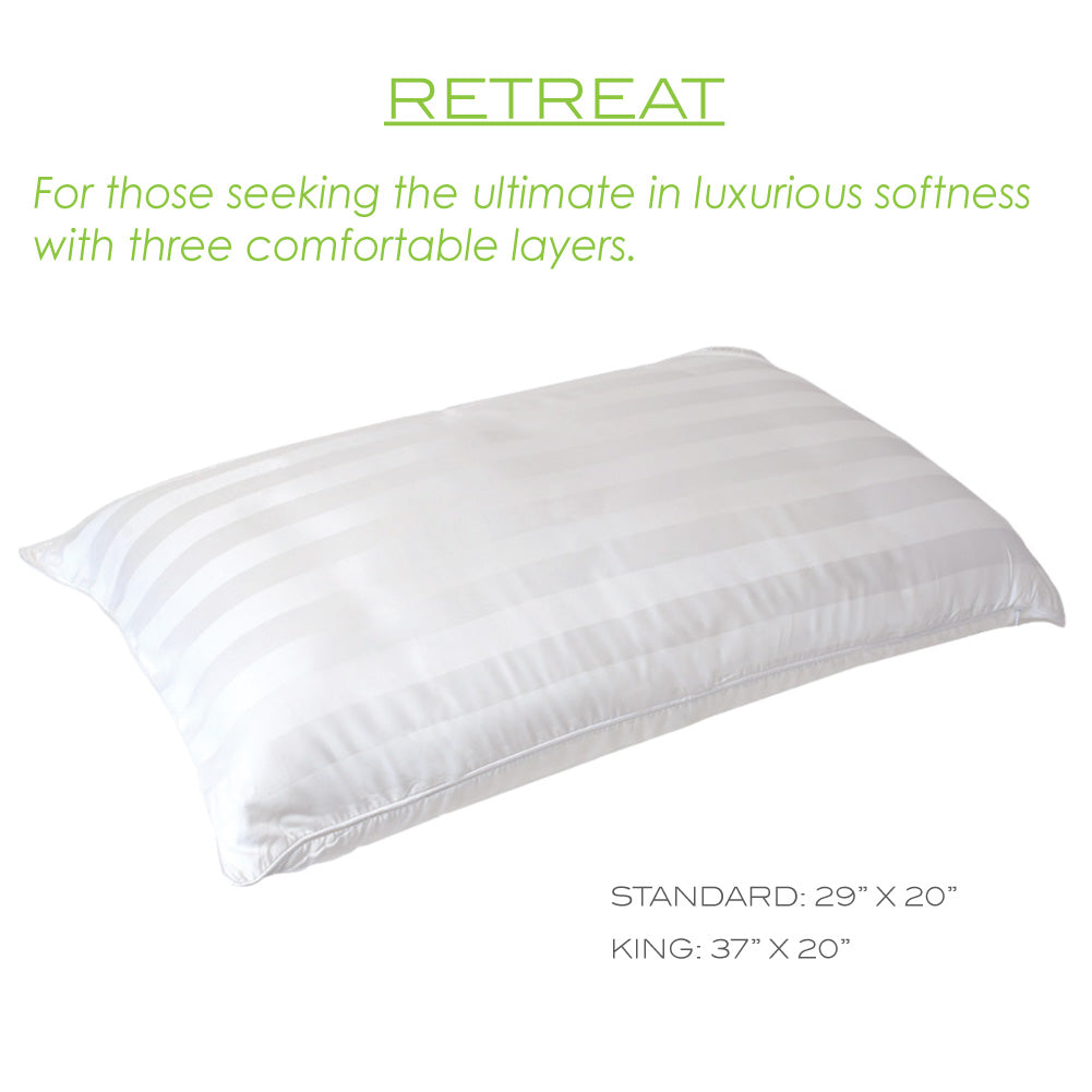 Cariloha Bamboo Retreat Pillow - Neck Support Pillow - Charcoal Memory Foam with Airflow Perforation - Standard - White