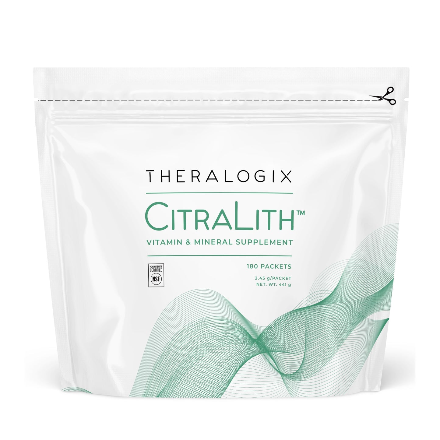 Theralogix CitraLith Vitamin & Mineral Supplement - 90-Day Supply - Kidney Health Supplement - Supports Healthy Kidney Function - Includes Magnesium, Sodium & Potassium - NSF Certified - 180 Packets