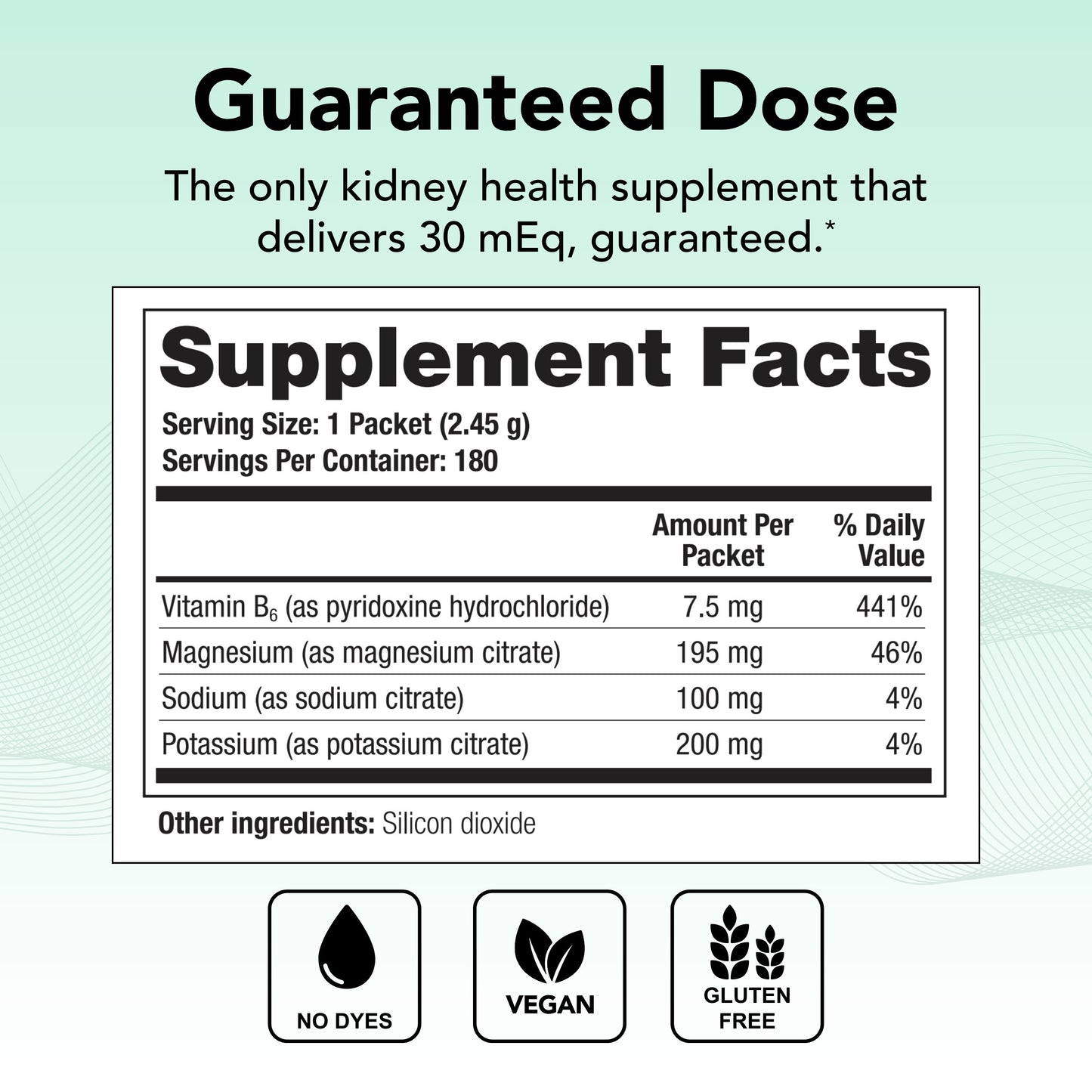 Theralogix CitraLith Vitamin & Mineral Supplement - 90-Day Supply - Kidney Health Supplement - Supports Healthy Kidney Function - Includes Magnesium, Sodium & Potassium - NSF Certified - 180 Packets