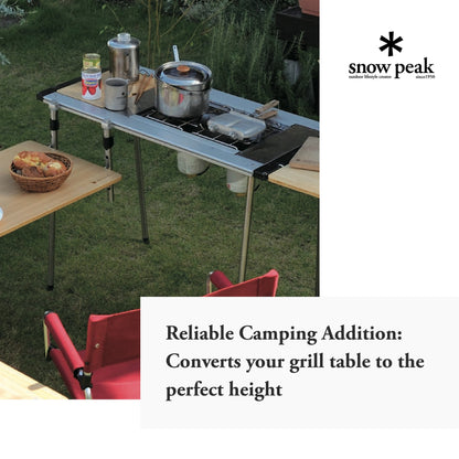Snow Peak Leg Set - Iron Grill Table Setup Tool - Stainless Steel - Set of 2-6 lbs - 830 mm