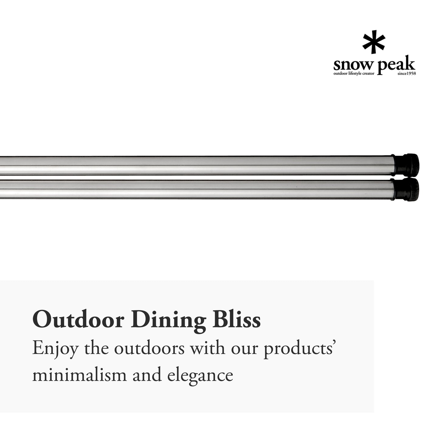 Snow Peak Leg Set - Iron Grill Table Setup Tool - Stainless Steel - Set of 2-6 lbs - 830 mm