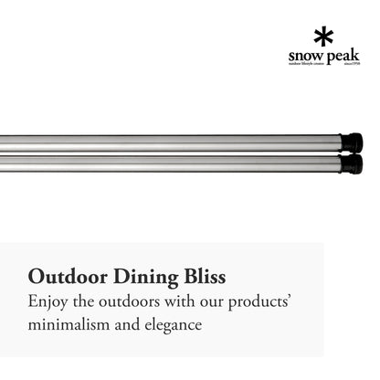 Snow Peak Leg Set - Iron Grill Table Setup Tool - Stainless Steel - Set of 2-6 lbs - 830 mm