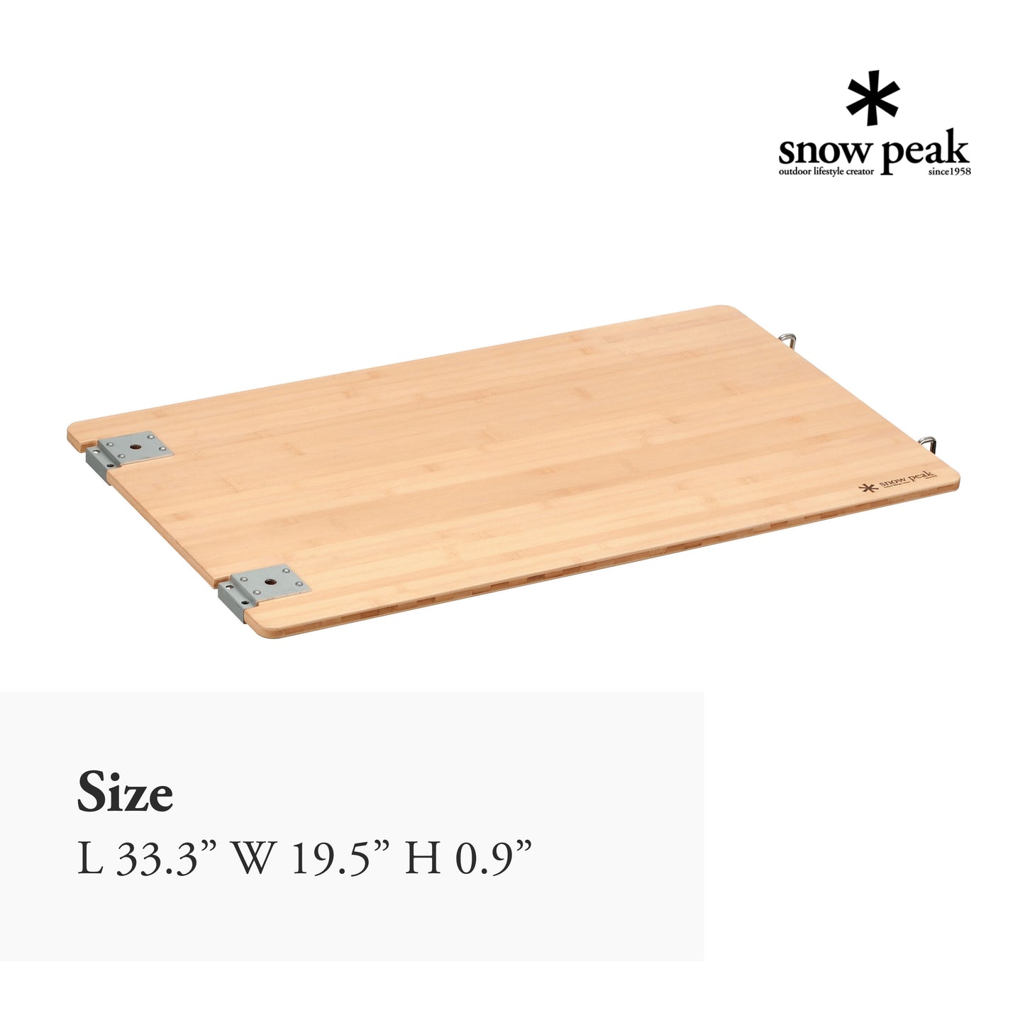 Snow Peak Renewed Bamboo Iron Grill Table - Table Extension for Camping Table - 12.5 Ibs
