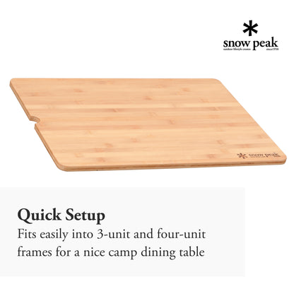 Snow Peak Renewed Iron Grill Table Bamboo Wide Insert - Outdoor Kitchen Camping - 3.5 lbs - 2 Units