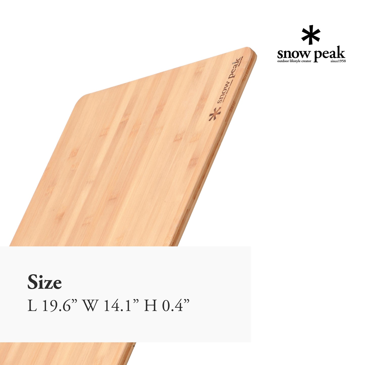 Snow Peak Renewed Iron Grill Table Bamboo Wide Insert - Outdoor Kitchen Camping - 3.5 lbs - 2 Units