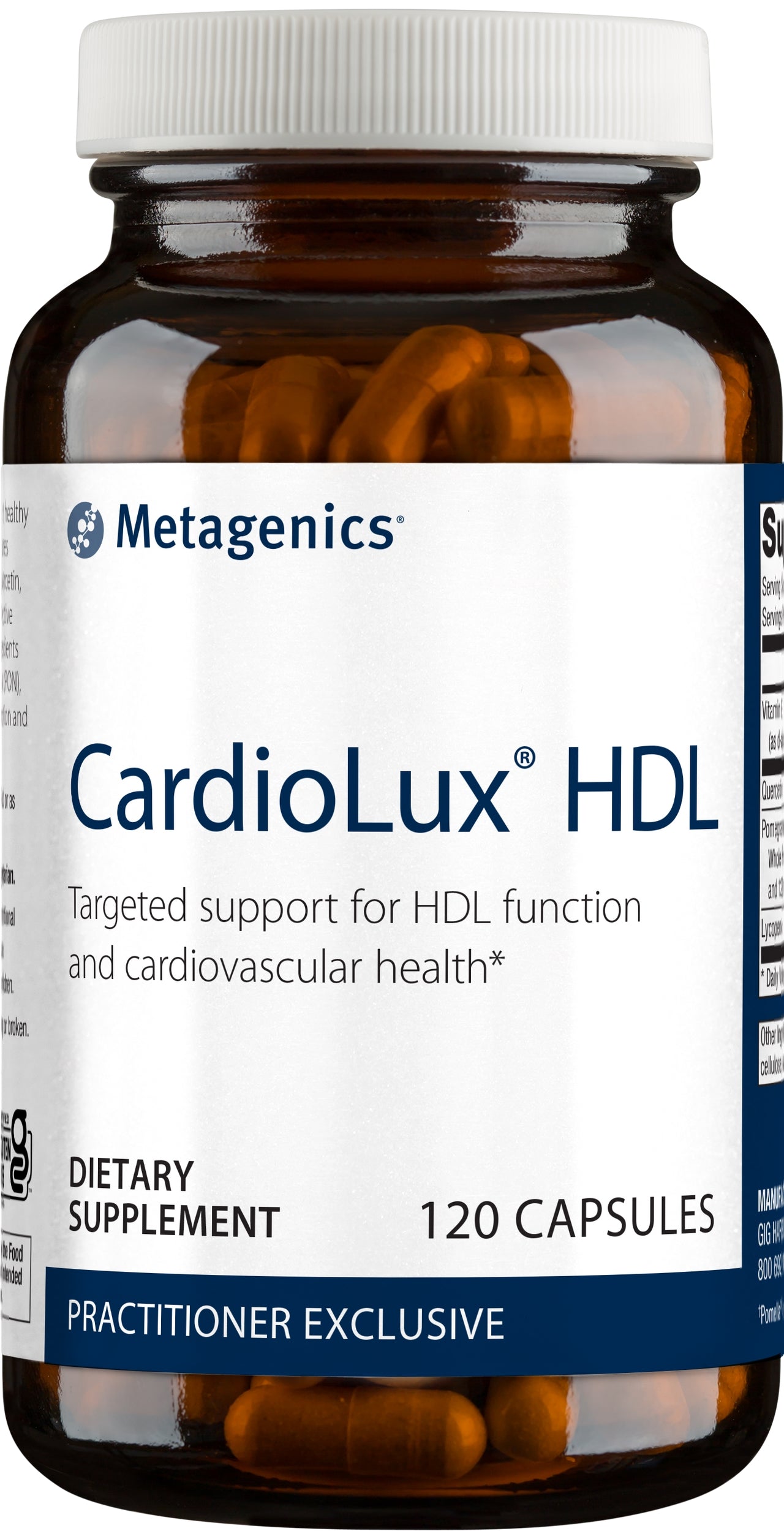 Metagenics CardioLux HDL - Targeted Support for HDL Function and Cardiovascular Health* | 120 Count