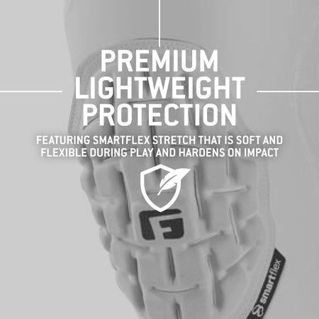 G-Form Pro 3/4 Padded Compression Pants - Compression Workout Pants for Men - White, Adult Medium
