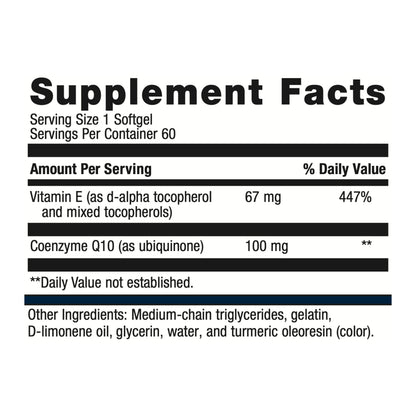 Metagenics CoQ10 ST-100, Highly Absorbable 100 mg Coenzyme Q10 Supplement to Help Support Energy Production and Cardiovascular Function - 60 Count