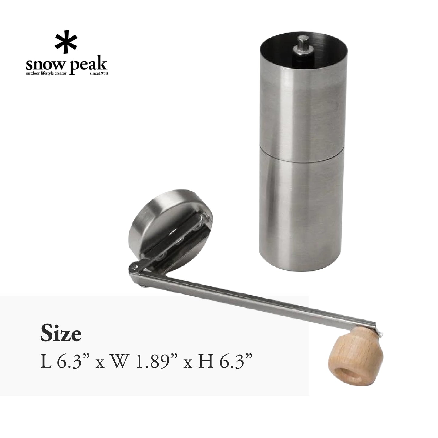 Snow Peak Field Barista Coffee Grinder - Modeled After Professional Barista Tools