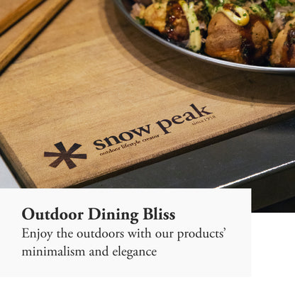 Snow Peak Foldable Cutting Board & Knife Set - Outdoor Cooking Gear - 30 oz - Large