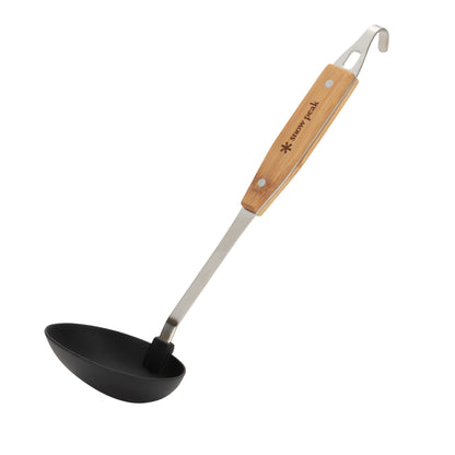 Snow Peak Nylon Ladle - Essential Camping & Kitchen Utensil - Stainless Steel, Nylon, Bamboo