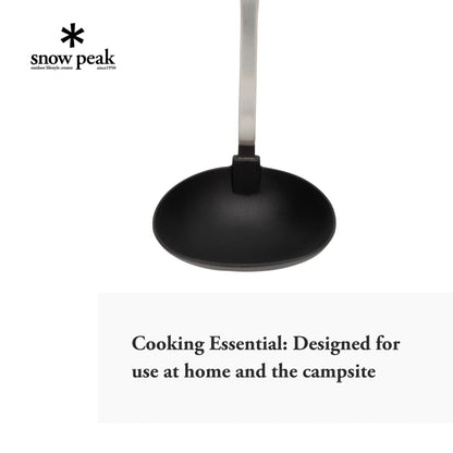 Snow Peak Nylon Ladle - Essential Camping & Kitchen Utensil - Stainless Steel, Nylon, Bamboo